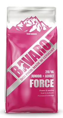 Сухий повноцінний корм BAVARO Force 28/16 для молодих та дорослих собак 18 кг 50003388 фото