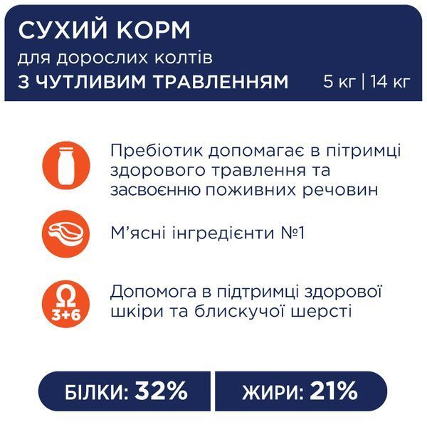Premium сух чутливе травлення коти 14 кг 4820083909399 фото